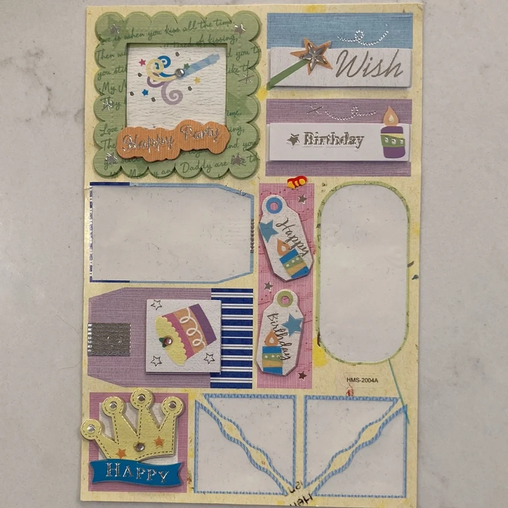 💕4 FOR $10💕 Assorted Birthday, Baby Shower, Scrapbooking Stickers 🎉